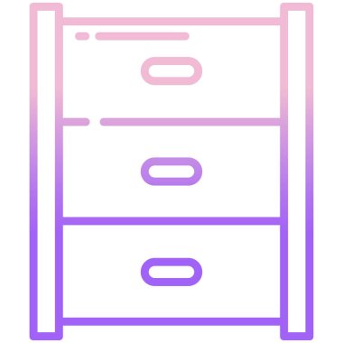 Çekmeceler. Web simgesi basit illüstrasyon