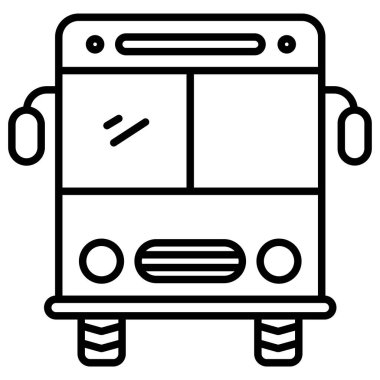 Otobüs. Web simgesi basit tasarım