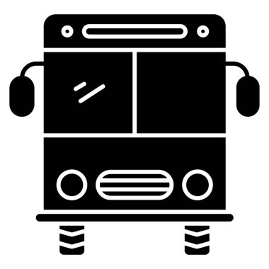 Otobüs. Web simgesi basit illüstrasyon