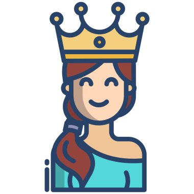 kadın web simgesi basit illüstrasyon