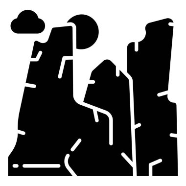 Bir Kanyon simgesinin vektör illüstrasyonu