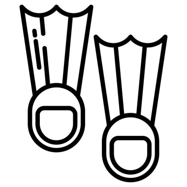 Yüzgeçler. Web simgesi basit tasarım