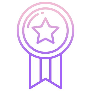 Madalya. Web simgesi basit illüstrasyon