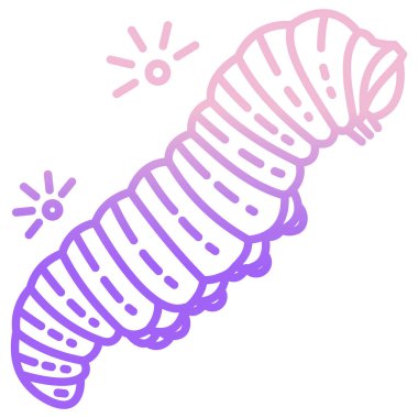 Sevimli çizgi film tırtılı. vektör illüstrasyonu.