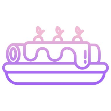 Kek. Web simgesi basit illüstrasyon