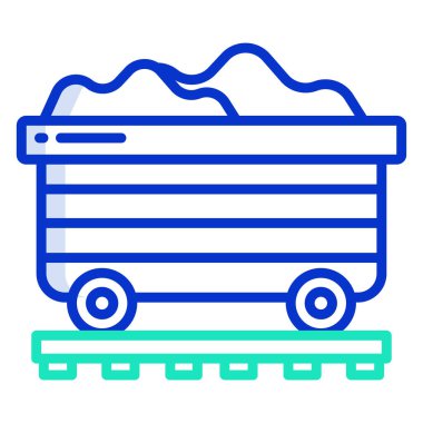 Wagon web simgesi basit vektör illüstrasyonu