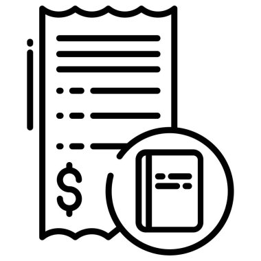 Fatura. Web simgesi basit illüstrasyon