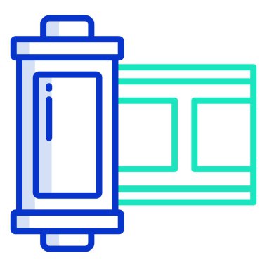 Basit vektör simgesi, film prodüksiyonunun çizimi