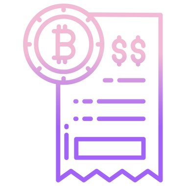 Fatura. Web simgesi basit illüstrasyon