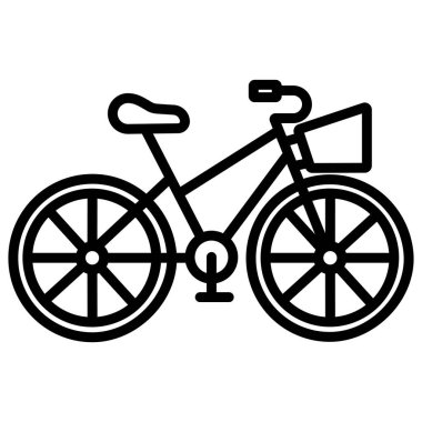 Basit vektör simgesi, Bisiklet illüstrasyonu