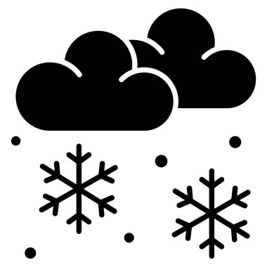 Kar. Web simgesi basit illüstrasyon