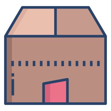 Kutu. Web simgesi basit illüstrasyon