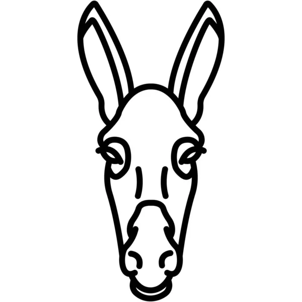 Conejo Icono Web Ilustración Simple — Vector de stock