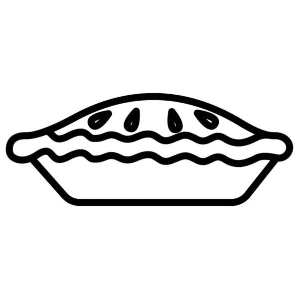 Dessin Trait Gâteau — Image vectorielle