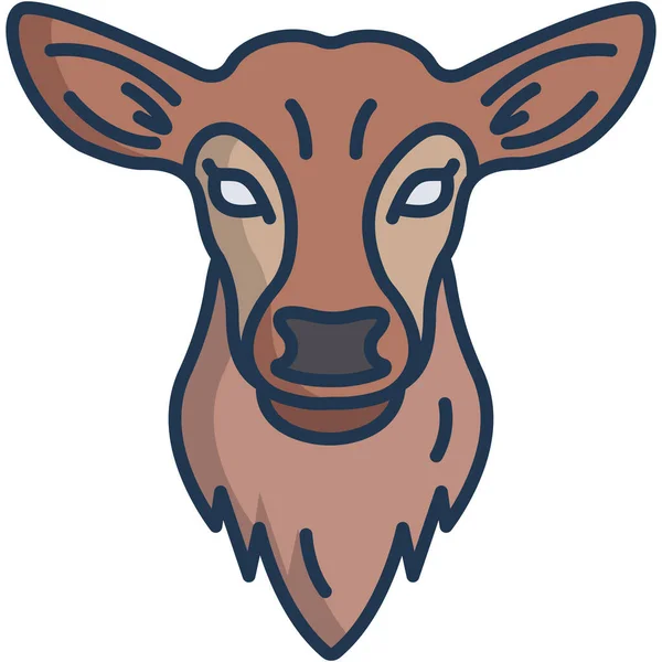 Fawn Icon Vector Illustration — Stock Vector