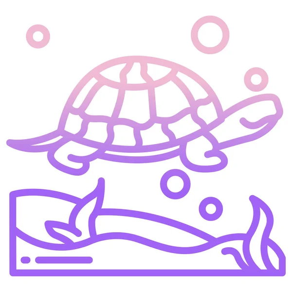 Tartaruga Icona Semplice Illustrazione Vettoriale — Vettoriale Stock