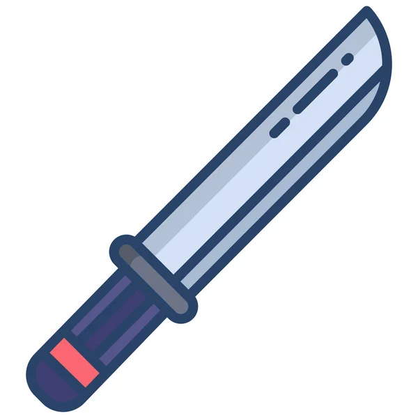 Knife Web Icon Vector Illustration — Stock Vector