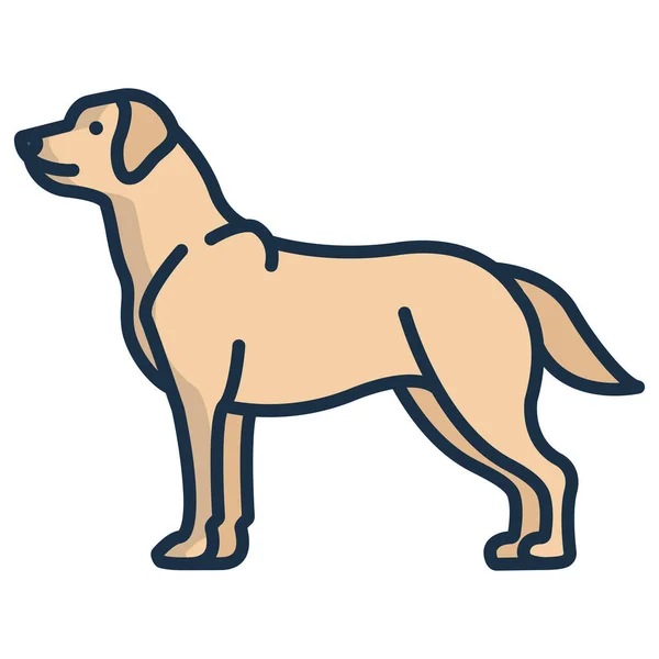 Kutya Web Ikon Egyszerű Illusztráció — Stock Vector