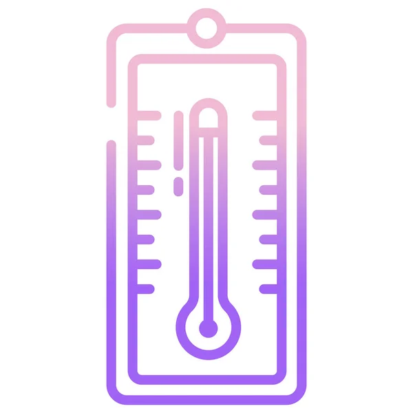 Thermometer Eenvoudige Pictogram Vectorillustratie — Stockvector