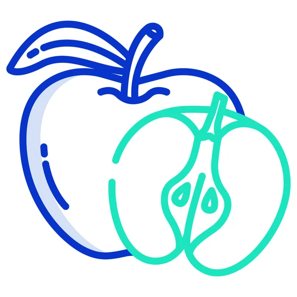 Äpple Webb Ikon Enkel Illustration — Stock vektor