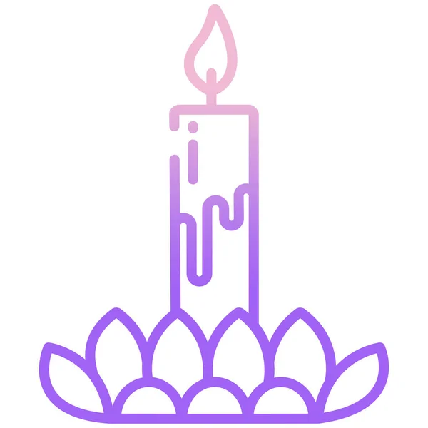 Διανυσματική Απεικόνιση Του Loy Krathong Γιορτή Κερί Λουλούδι — Διανυσματικό Αρχείο