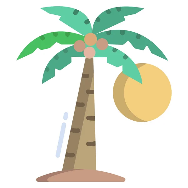 Palmier Avec Illustration Vectorielle Palmiers — Image vectorielle