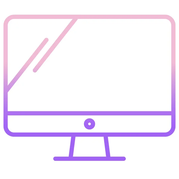 Computer Monitor Einfache Vektorillustration — Stockvektor