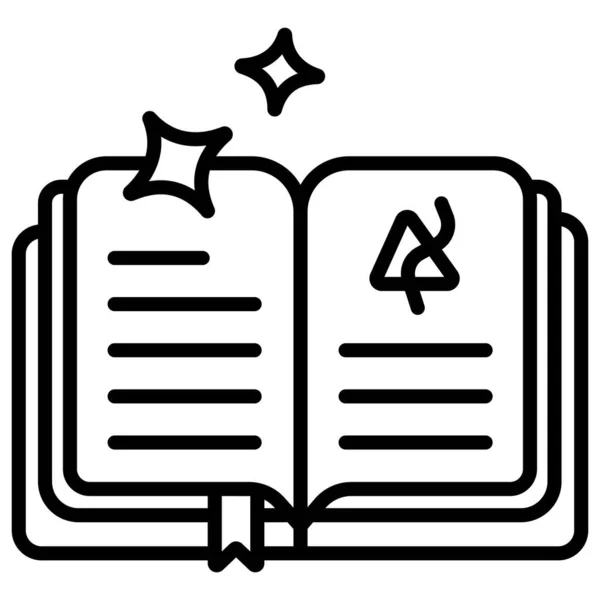 Buch Web Symbol Einfache Illustration — Stockvektor