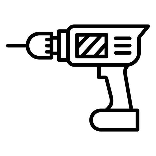 Bohrmaschine Web Symbol Einfache Illustration — Stockvektor