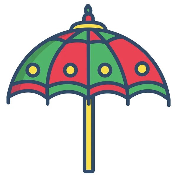 Schirm Einfaches Symbol Vektorillustration — Stockvektor