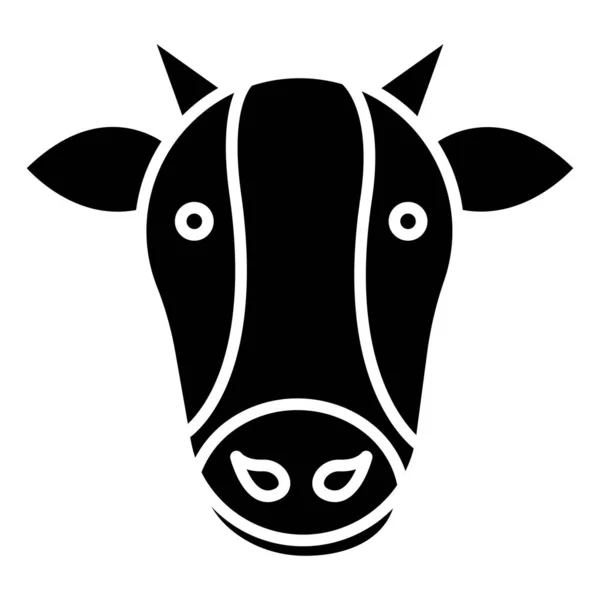 Vaca Icono Web Ilustración Simple — Archivo Imágenes Vectoriales