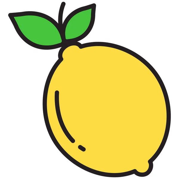 Ikon Web Lemon Ilustrasi Vektor - Stok Vektor