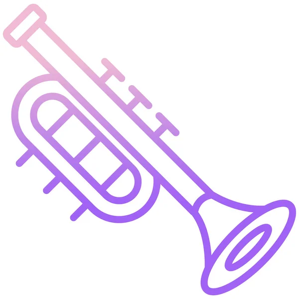 Trompete Einfaches Symbol Vektorillustration — Stockvektor