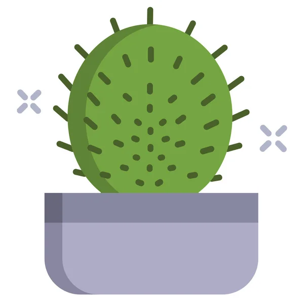 Icône Vectorielle Cactus Isolé Sur Fond Blanc — Image vectorielle