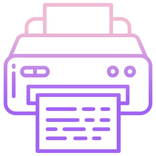 Printer Web Icon Simple Illustration — Stock Vector