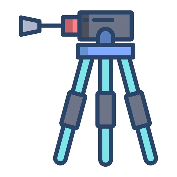 Ikon Web Tripod Ilustrasi Vektor Sederhana - Stok Vektor