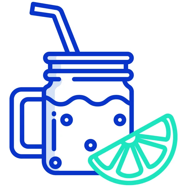 Simple Illustration Drink Vector Icon Web — Stock Vector