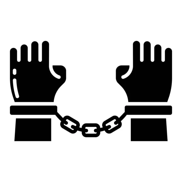 Basit Vektör Simgesi Tutuklu Kişinin Çizimi — Stok Vektör