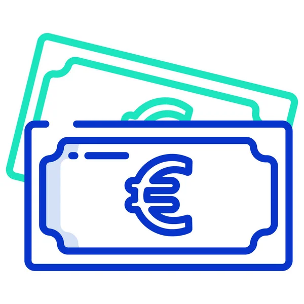 Euro Geld Icon Vektor Illustration — Stockvektor