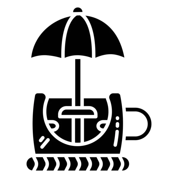 Regenschirm Web Ikone Einfaches Design — Stockvektor