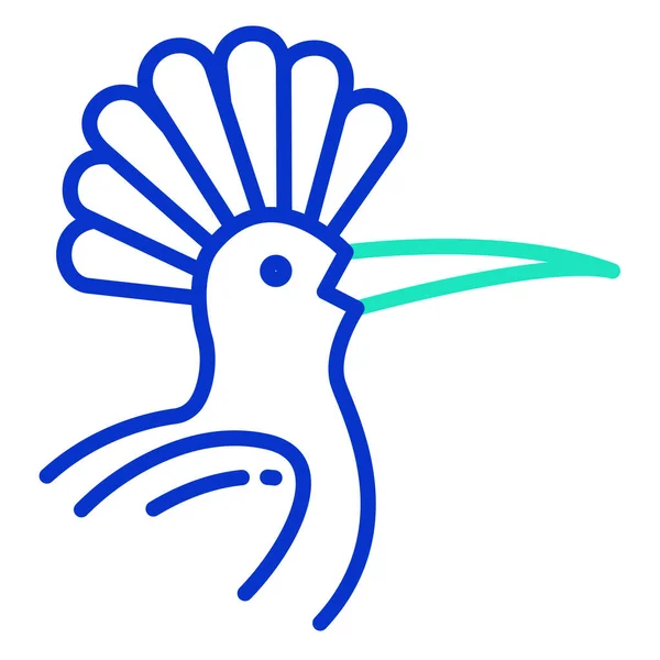 Pássaro Hoopoe Ícone Vetor Ilustração — Vetor de Stock