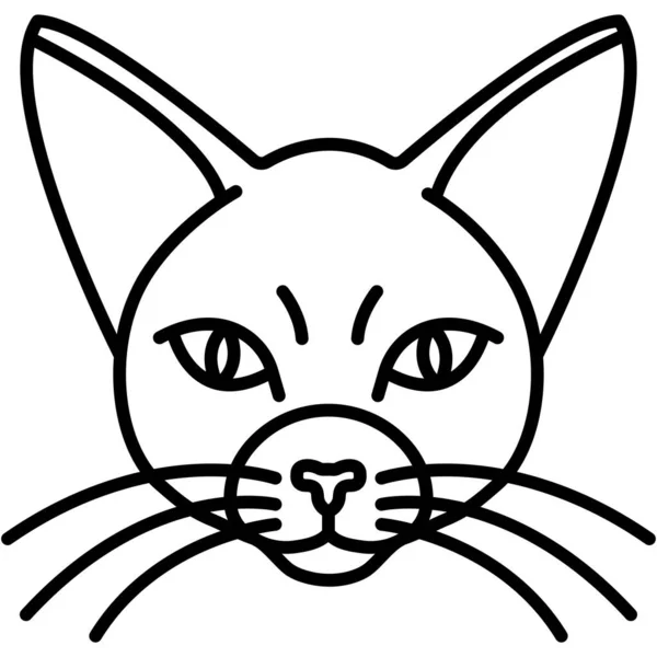 Een Kat Web Icoon Eenvoudige Illustratie — Stockvector