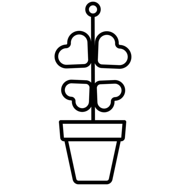 Растение Веб Иконка Простой Дизайн — стоковый вектор