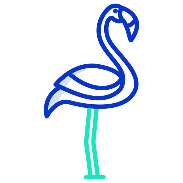 Flamingó Vektor Illusztráció Háttér — Stock Vector
