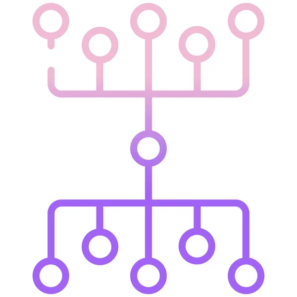 Conexão Rede Ilustração Simples —  Vetores de Stock