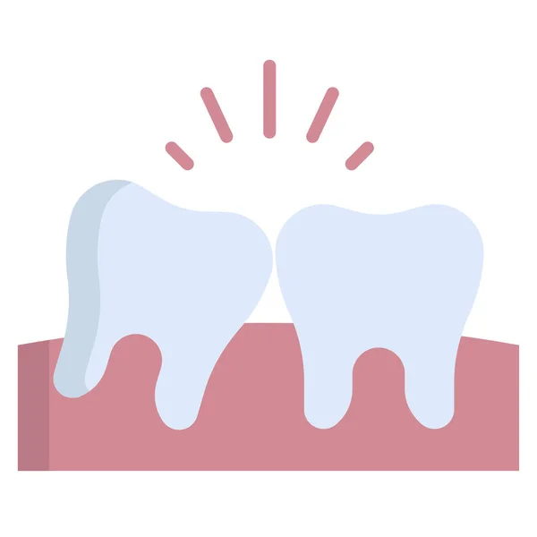 Dente Ícone Web Ilustração Simples —  Vetores de Stock