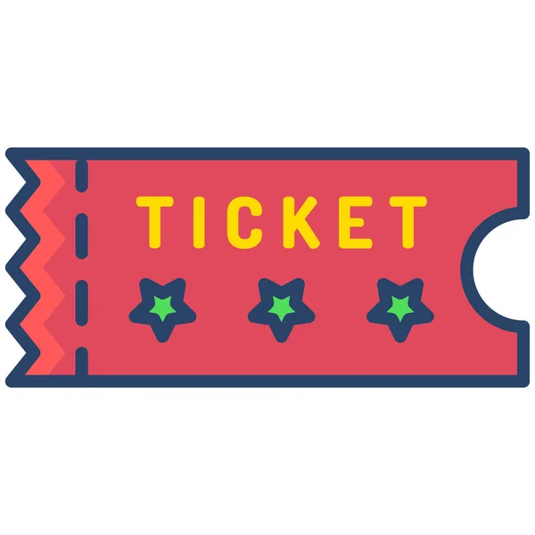 Ticket Einfaches Symbol Vektorillustration — Stockvektor