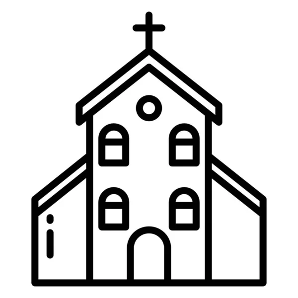 Kostel Webová Ikona Jednoduchá Ilustrace — Stockový vektor