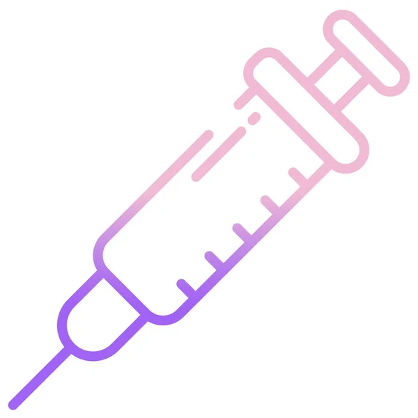 注射器Icon病媒 医生经常用注射器预防和治疗恶性肿瘤 — 图库矢量图片
