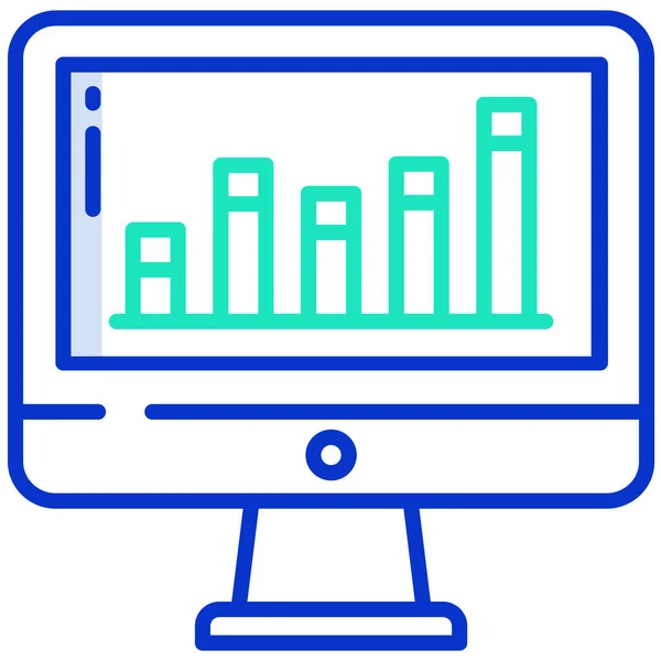 Computadora Monitor Web Vector Ilustración — Vector de stock